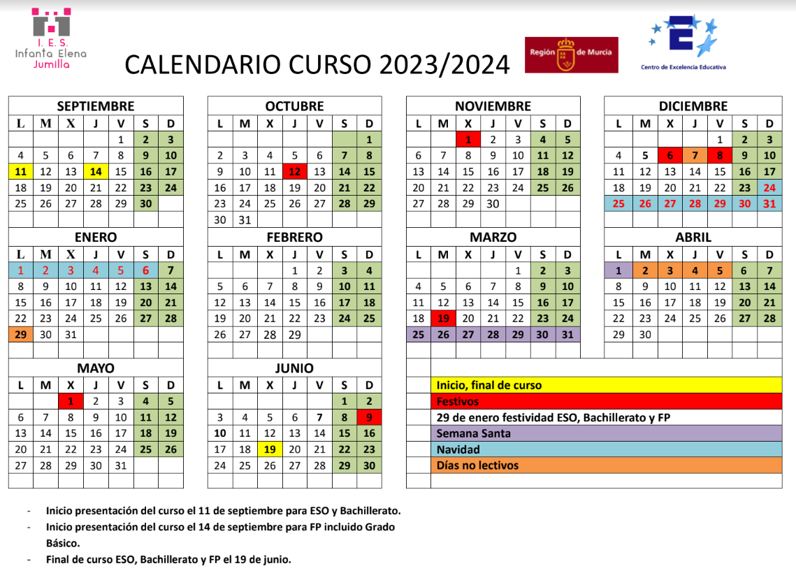 Calendario escolar