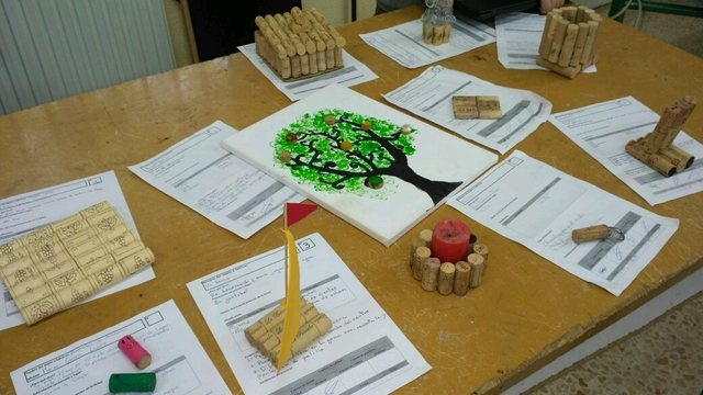 reutilización de corchos