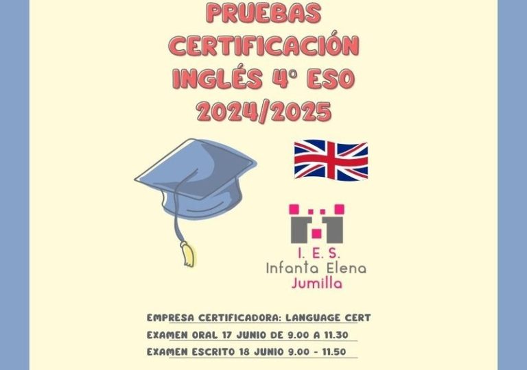 Pruebas certificación ingles 2025