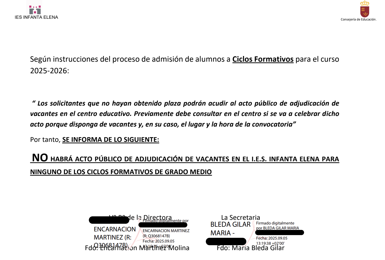 Adjudicación GM 2025